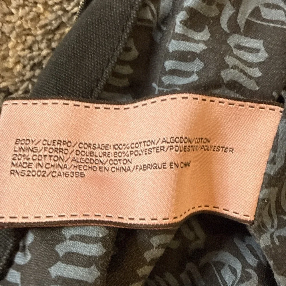 Juicy Couture Peace‎ Print Black/Blue/White Tote Bag